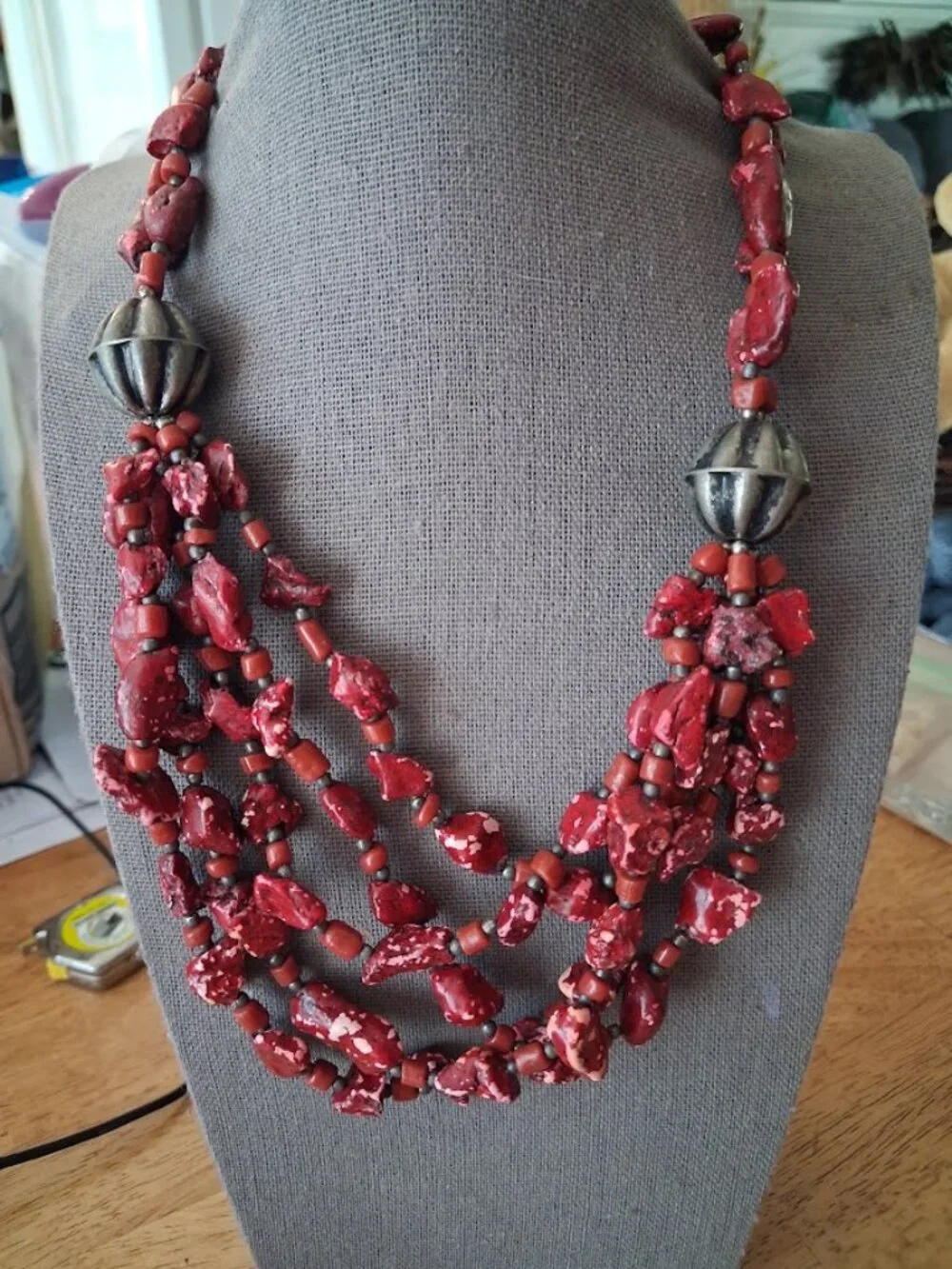 18 inch Beaded statement necklace